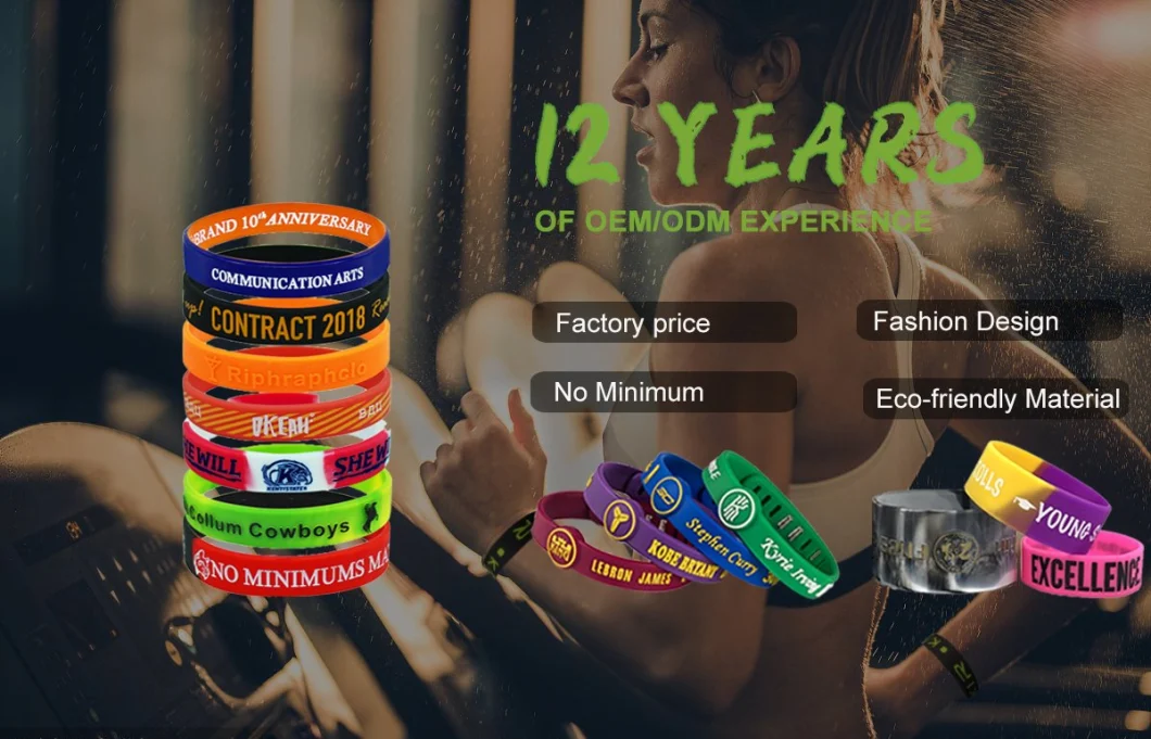 Wholesale Customized Rubber Bracelet Watch Slap Promotional Sizes Mould Adjustable NFC Bracelet RFID Wristband