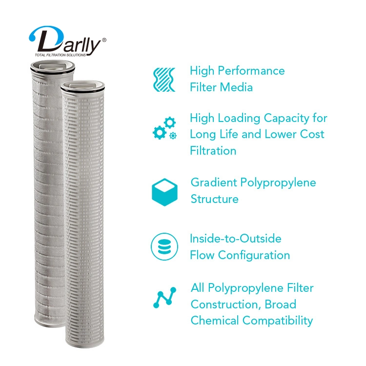 Darlly Hf High Flow PP Pleated Water Filters Replacement Filter Cartridges for Ultipleat High Flow Filters Sea Water Filtration