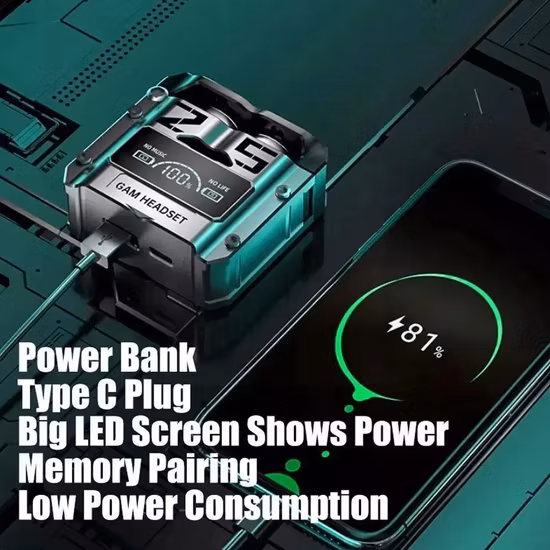 Lenovo Thinkplus X16 Wireless Bluetooth Earphones Touch Control Noise Reduction Headsets Tws Gaming Headphones - White