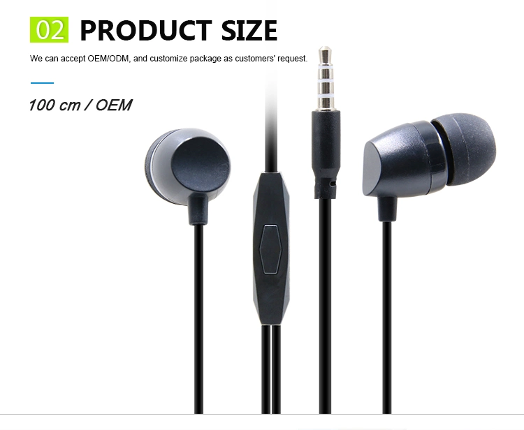 3.5mm Aux in-Ear Earphone for Samsung MP3 MP4 with Remote and Mic