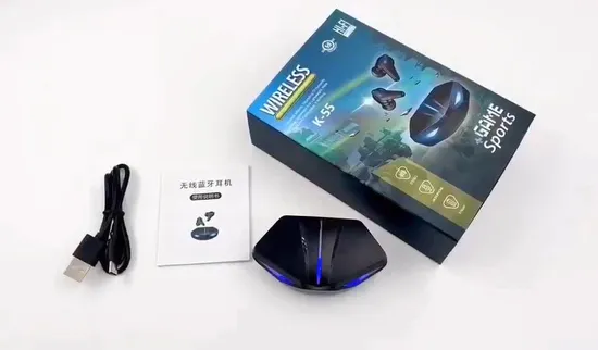 K55 Gaming Headsets Tws Bluetooth Earphone with Mic Bass Sound Pubg Wireless Headphone